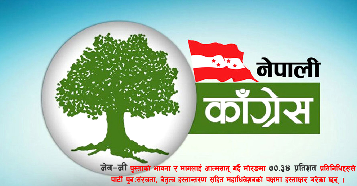 मोरङ काग्रेसका ७० % प्रतिनिधि विशेष महाधिवेसनको पक्षमा